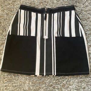 BDG Stripped Skirt- Black and White